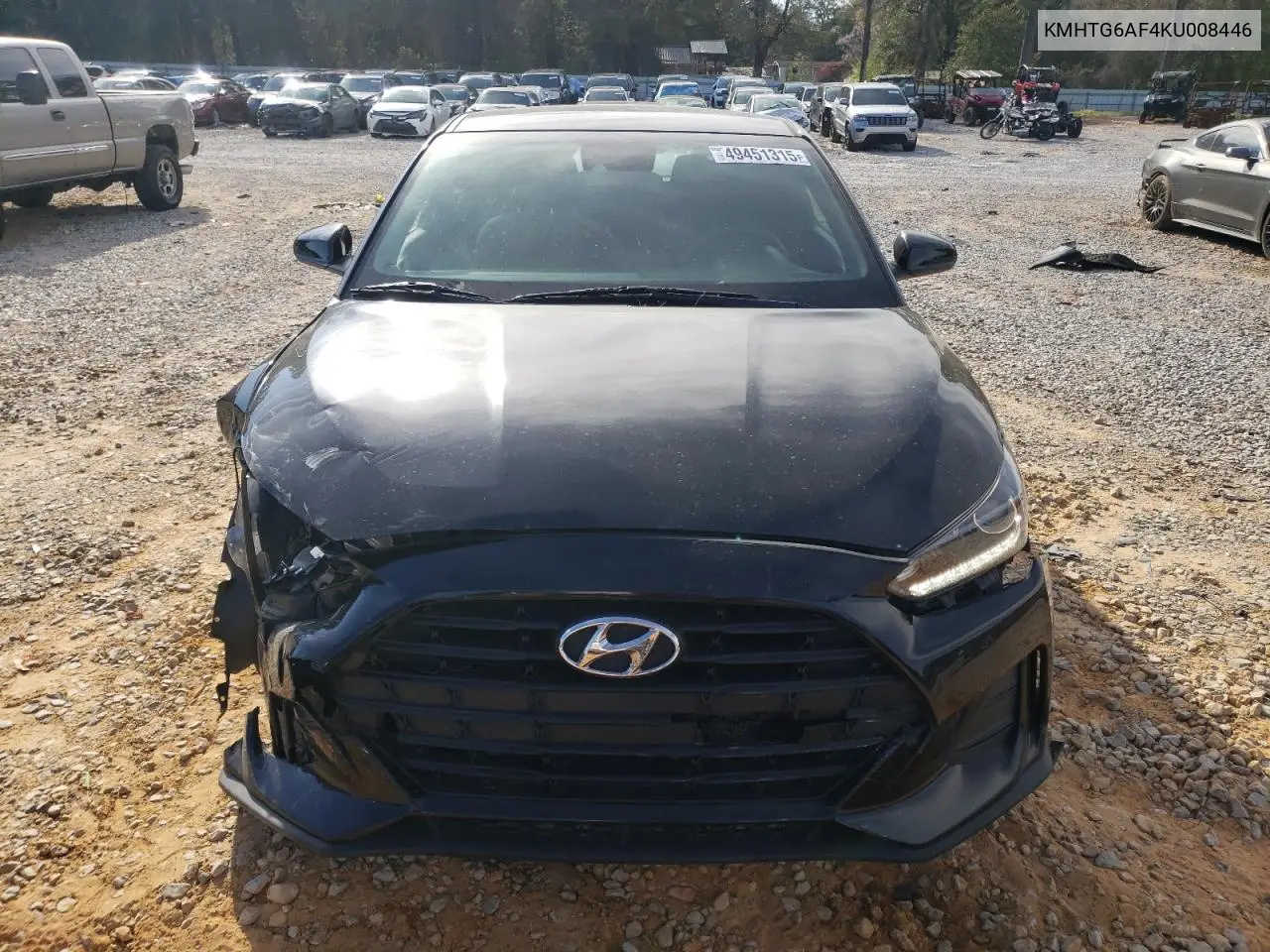 2019 Hyundai Veloster Base VIN: KMHTG6AF4KU008446 Lot: 49451315