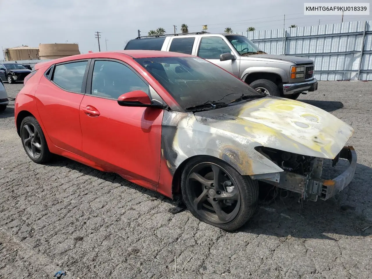 2019 Hyundai Veloster Base VIN: KMHTG6AF9KU018339 Lot: 51007805