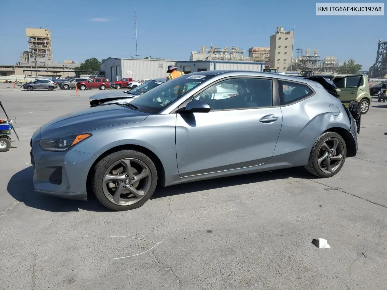 2019 Hyundai Veloster Base VIN: KMHTG6AF4KU019768 Lot: 53526665