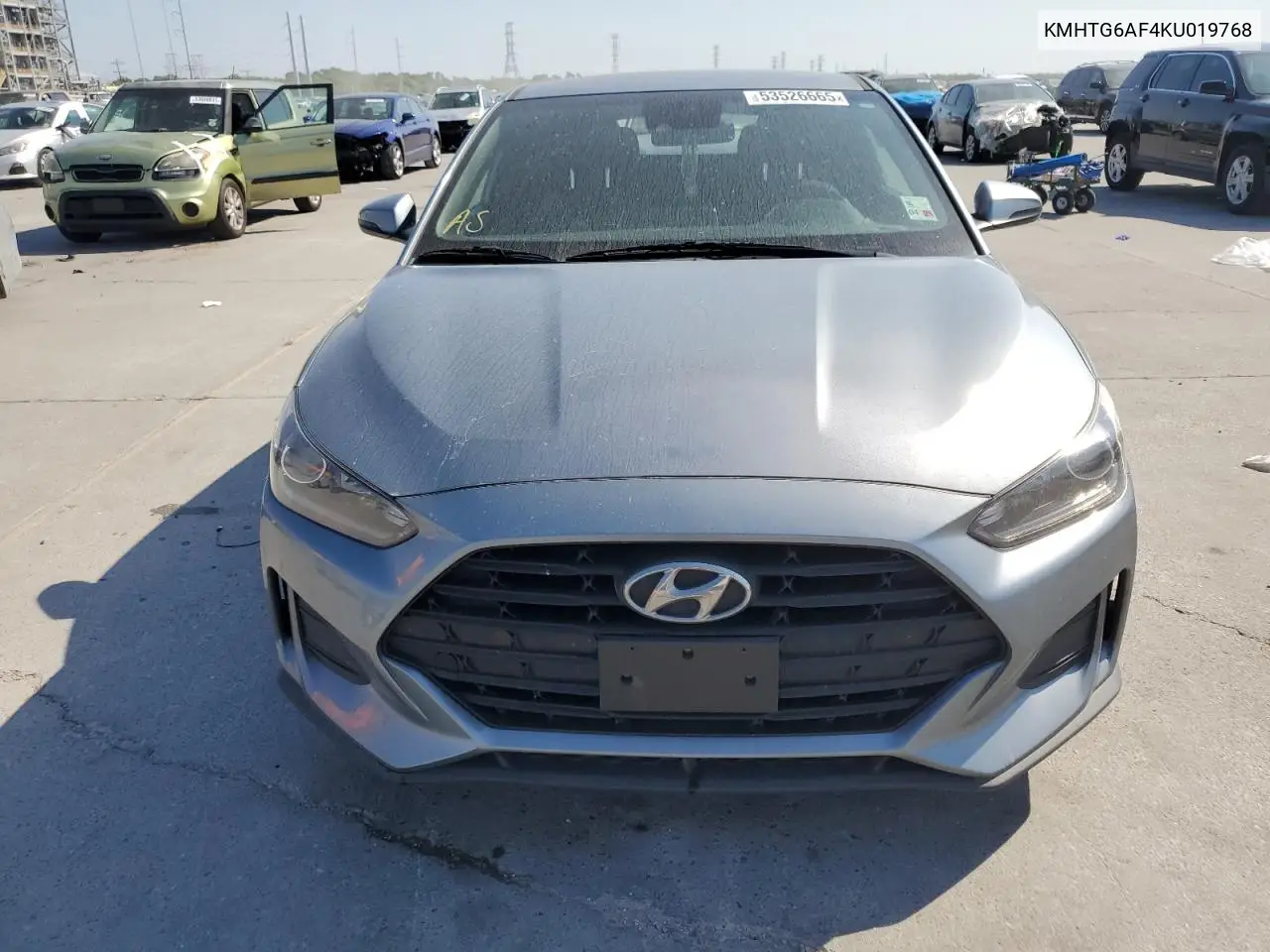 2019 Hyundai Veloster Base VIN: KMHTG6AF4KU019768 Lot: 53526665