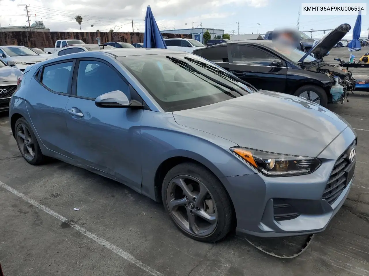 2019 Hyundai Veloster Base VIN: KMHTG6AF9KU006594 Lot: 56765575