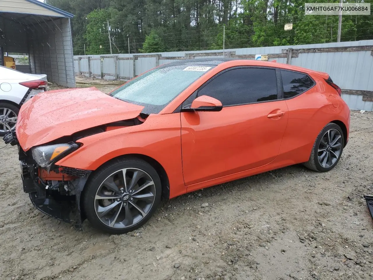 2019 Hyundai Veloster Base VIN: KMHTG6AF7KU006884 Lot: 56897235