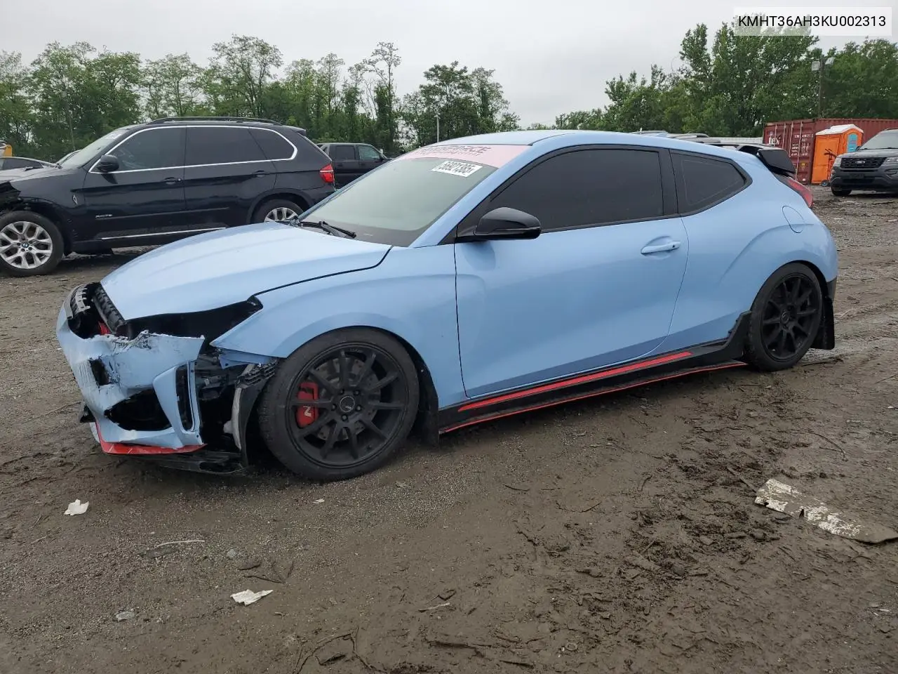 2019 Hyundai Veloster N VIN: KMHT36AH3KU002313 Lot: 56921385