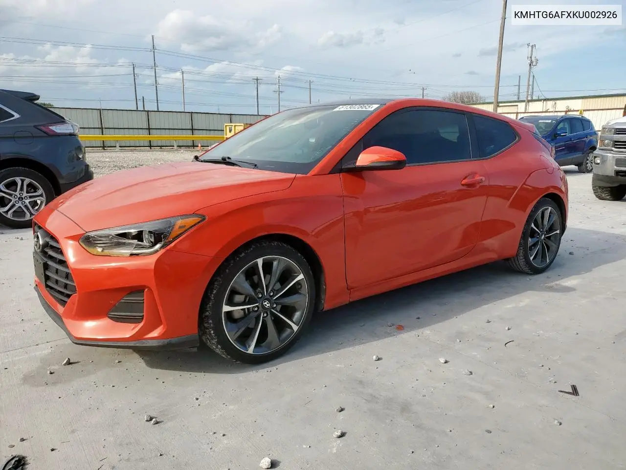 2019 Hyundai Veloster Base VIN: KMHTG6AFXKU002926 Lot: 61302865