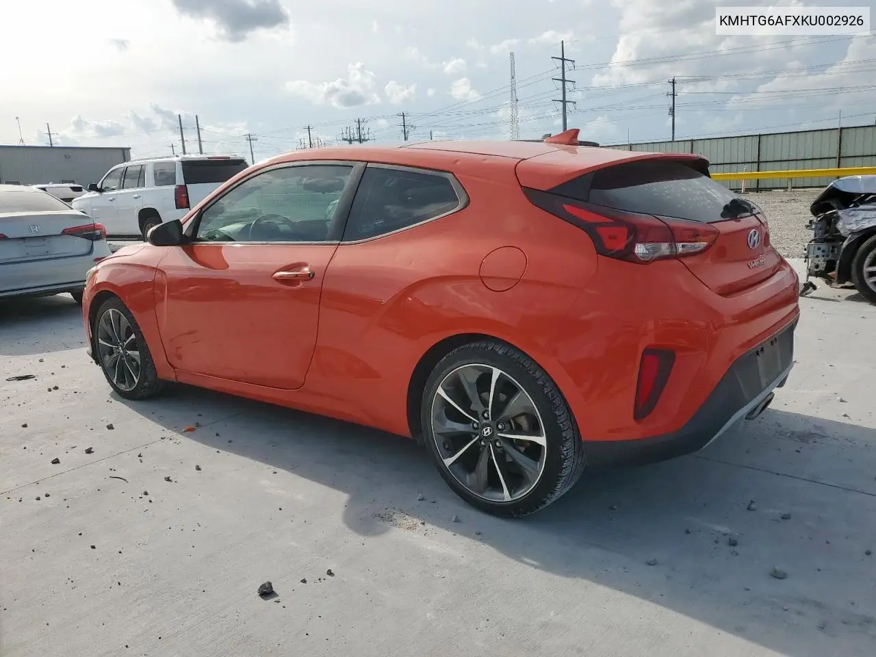 2019 Hyundai Veloster Base VIN: KMHTG6AFXKU002926 Lot: 61302865