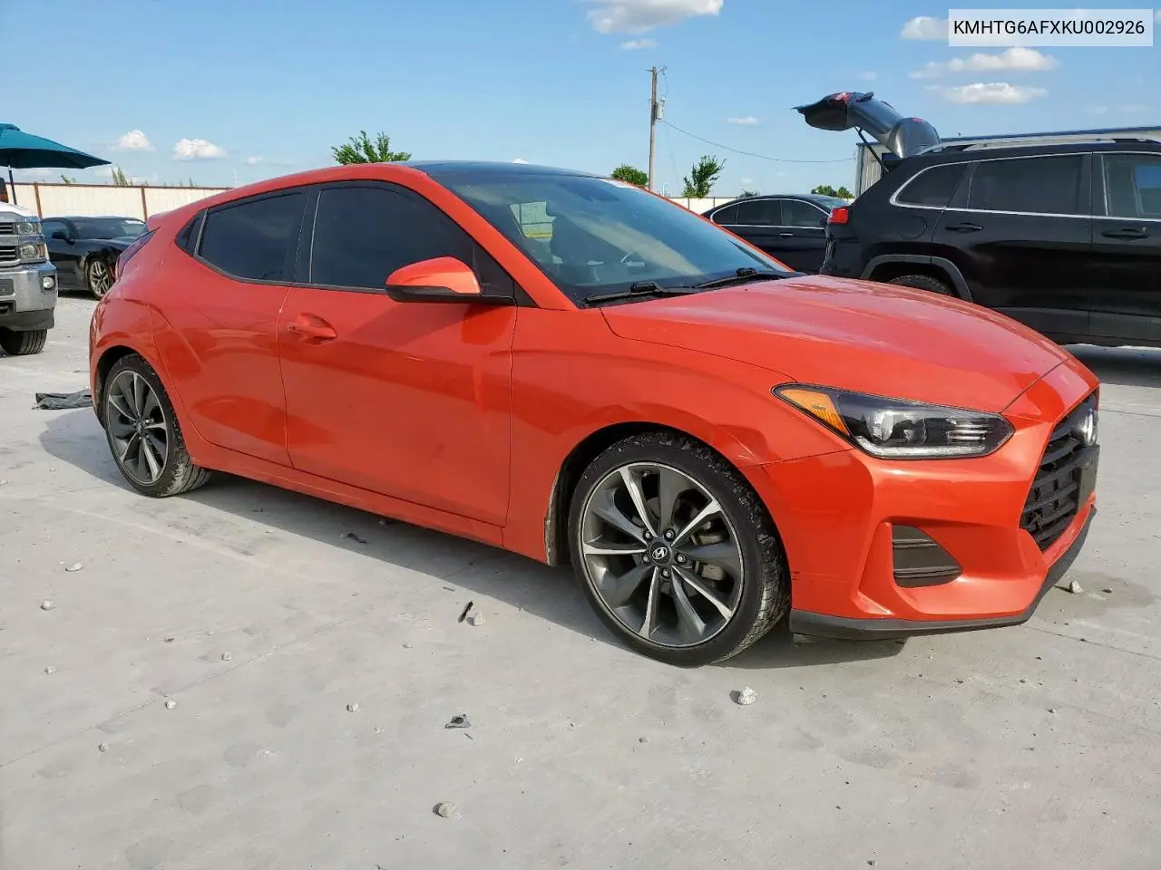 2019 Hyundai Veloster Base VIN: KMHTG6AFXKU002926 Lot: 61302865