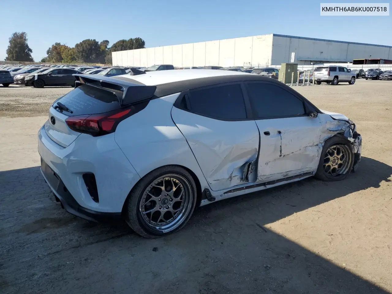 2019 Hyundai Veloster Turbo VIN: KMHTH6AB6KU007518 Lot: 61949815