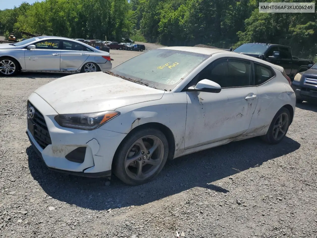 2019 Hyundai Veloster Base VIN: KMHTG6AF3KU006249 Lot: 62207855