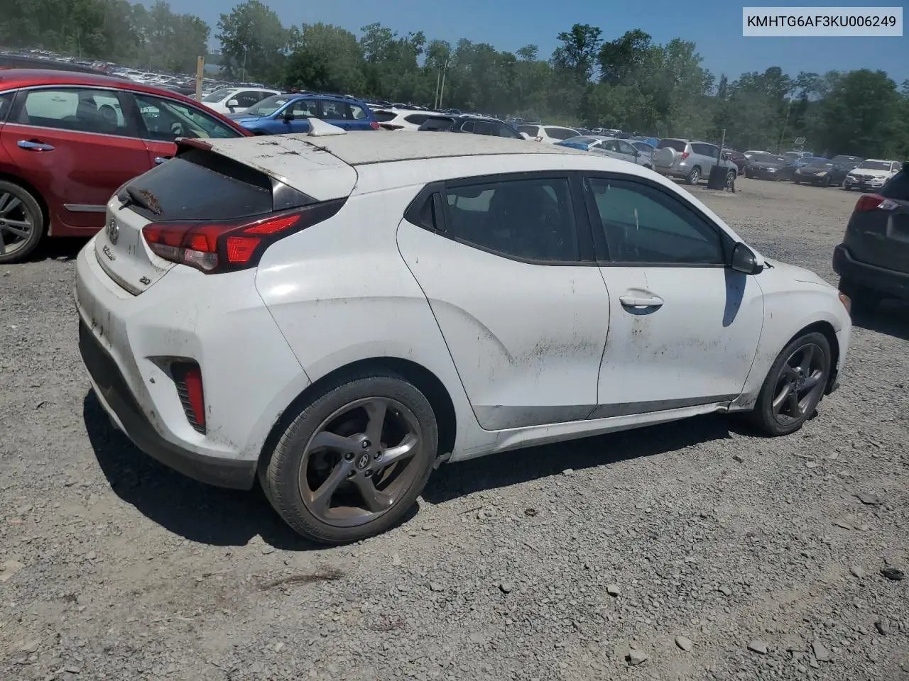2019 Hyundai Veloster Base VIN: KMHTG6AF3KU006249 Lot: 62207855