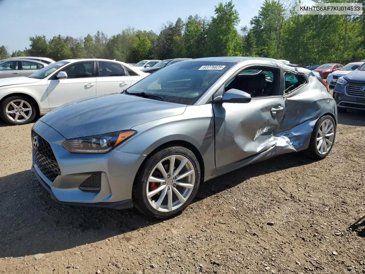 2019 Hyundai Veloster Base VIN: KMHTG6AF7KU014533 Lot: 62276825