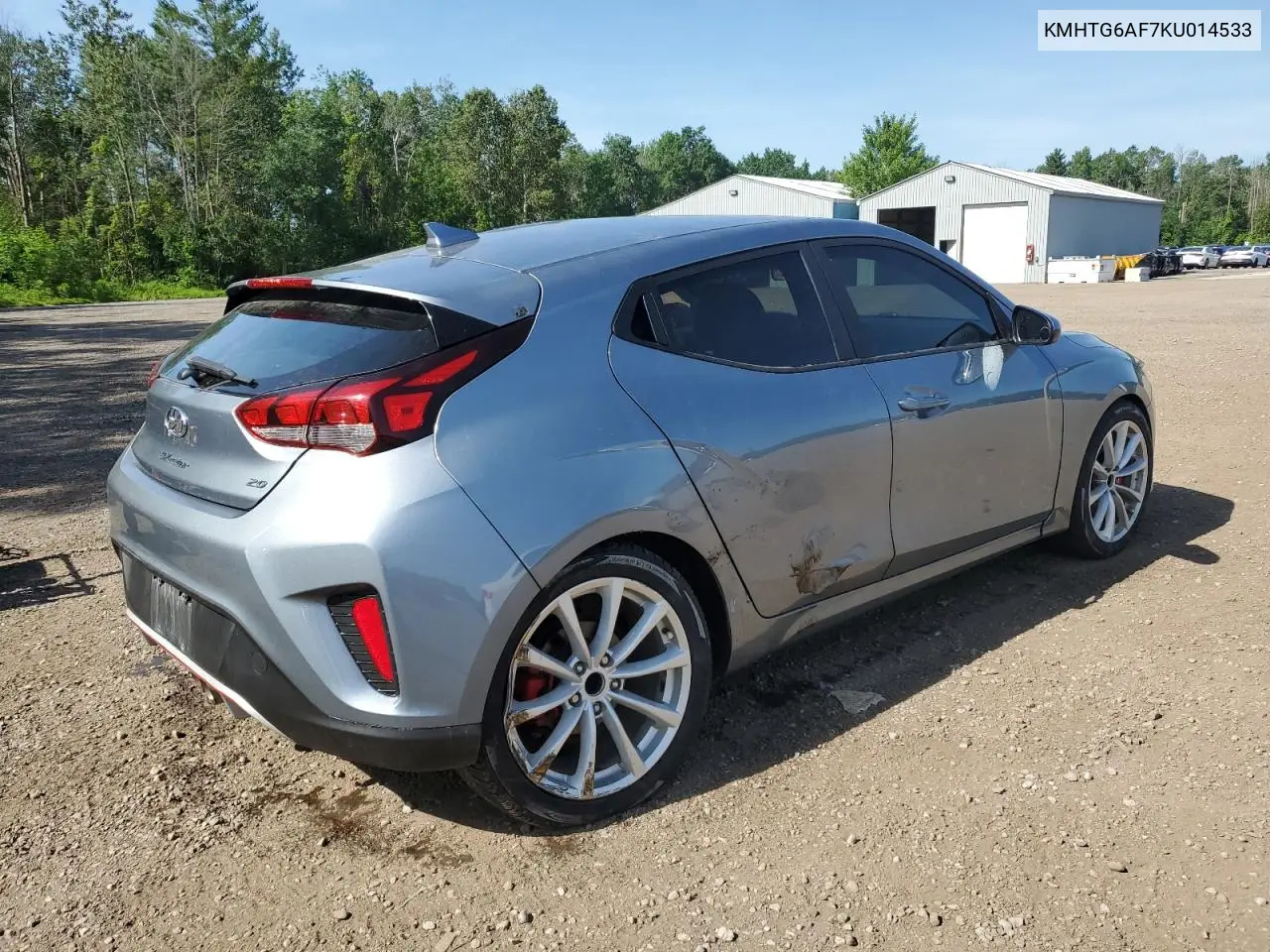 2019 Hyundai Veloster Base VIN: KMHTG6AF7KU014533 Lot: 62276825