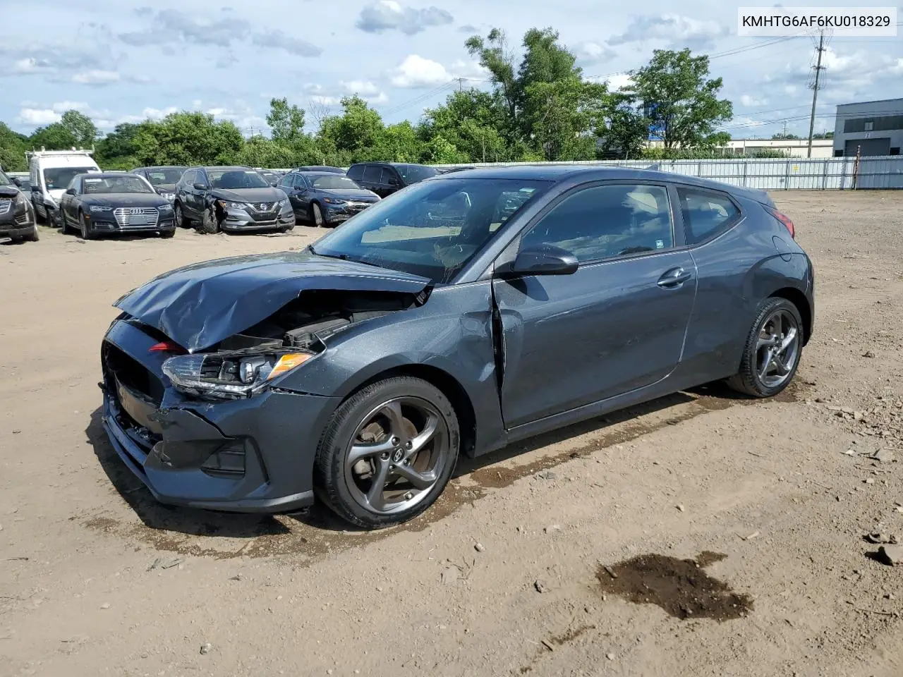 2019 Hyundai Veloster Base VIN: KMHTG6AF6KU018329 Lot: 62303655