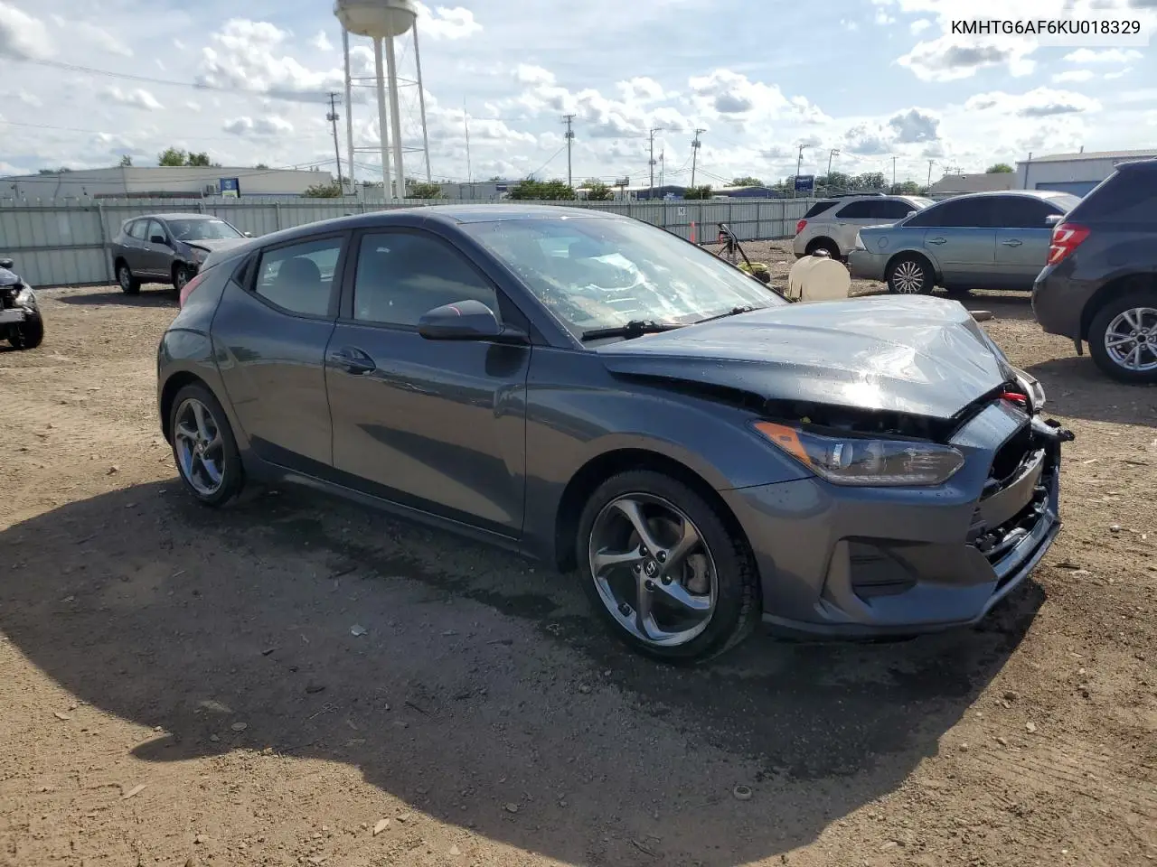 2019 Hyundai Veloster Base VIN: KMHTG6AF6KU018329 Lot: 62303655