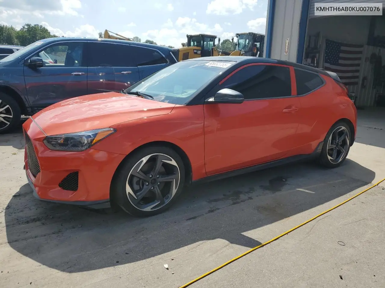 2019 Hyundai Veloster Turbo VIN: KMHTH6AB0KU007076 Lot: 65652765