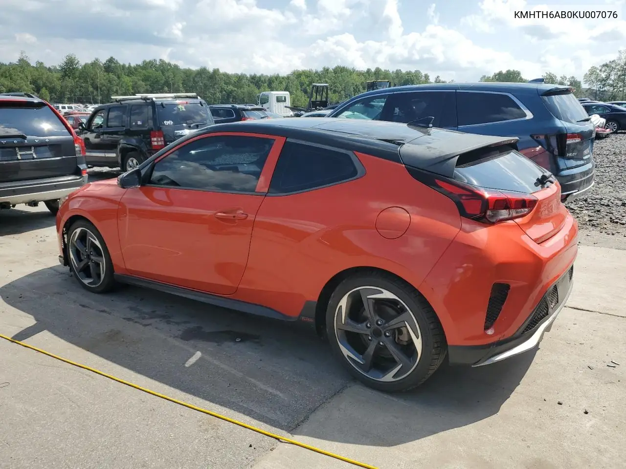 2019 Hyundai Veloster Turbo VIN: KMHTH6AB0KU007076 Lot: 65652765