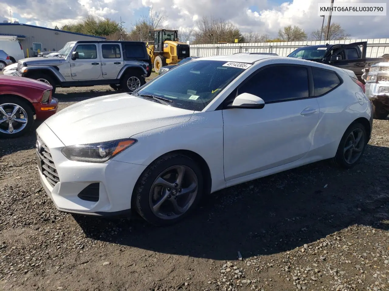 2020 Hyundai Veloster Base VIN: KMHTG6AF6LU030790 Lot: 49143305