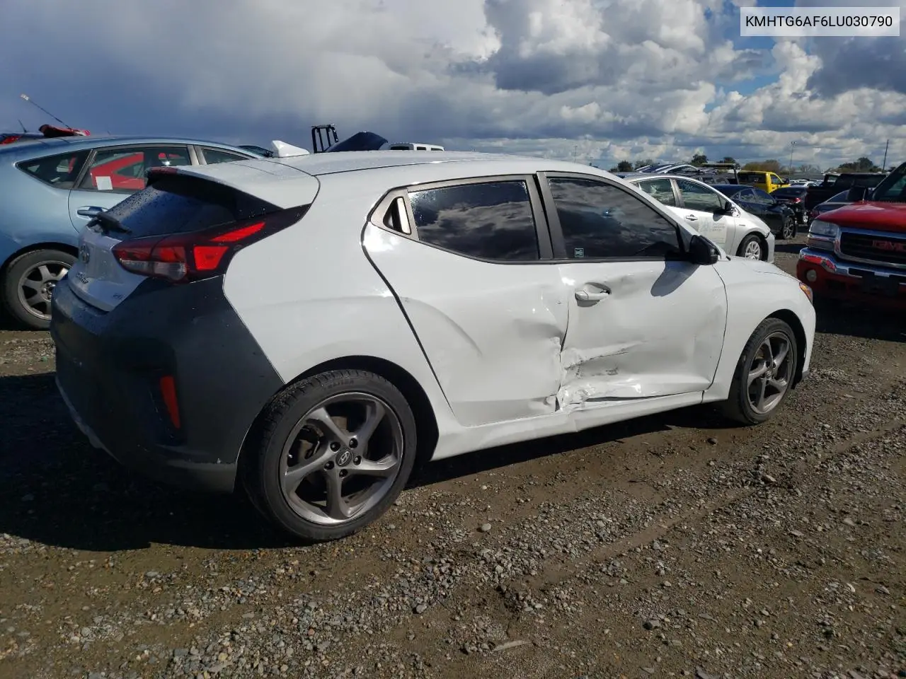 2020 Hyundai Veloster Base VIN: KMHTG6AF6LU030790 Lot: 49143305