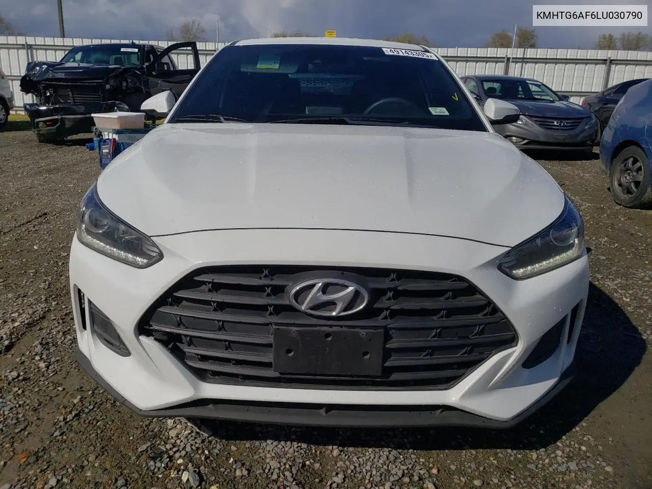 2020 Hyundai Veloster Base VIN: KMHTG6AF6LU030790 Lot: 49143305