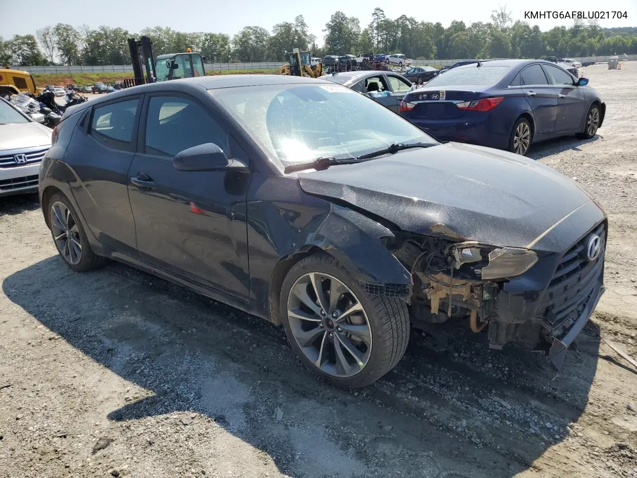 2020 Hyundai Veloster Base VIN: KMHTG6AF8LU021704 Lot: 61575535