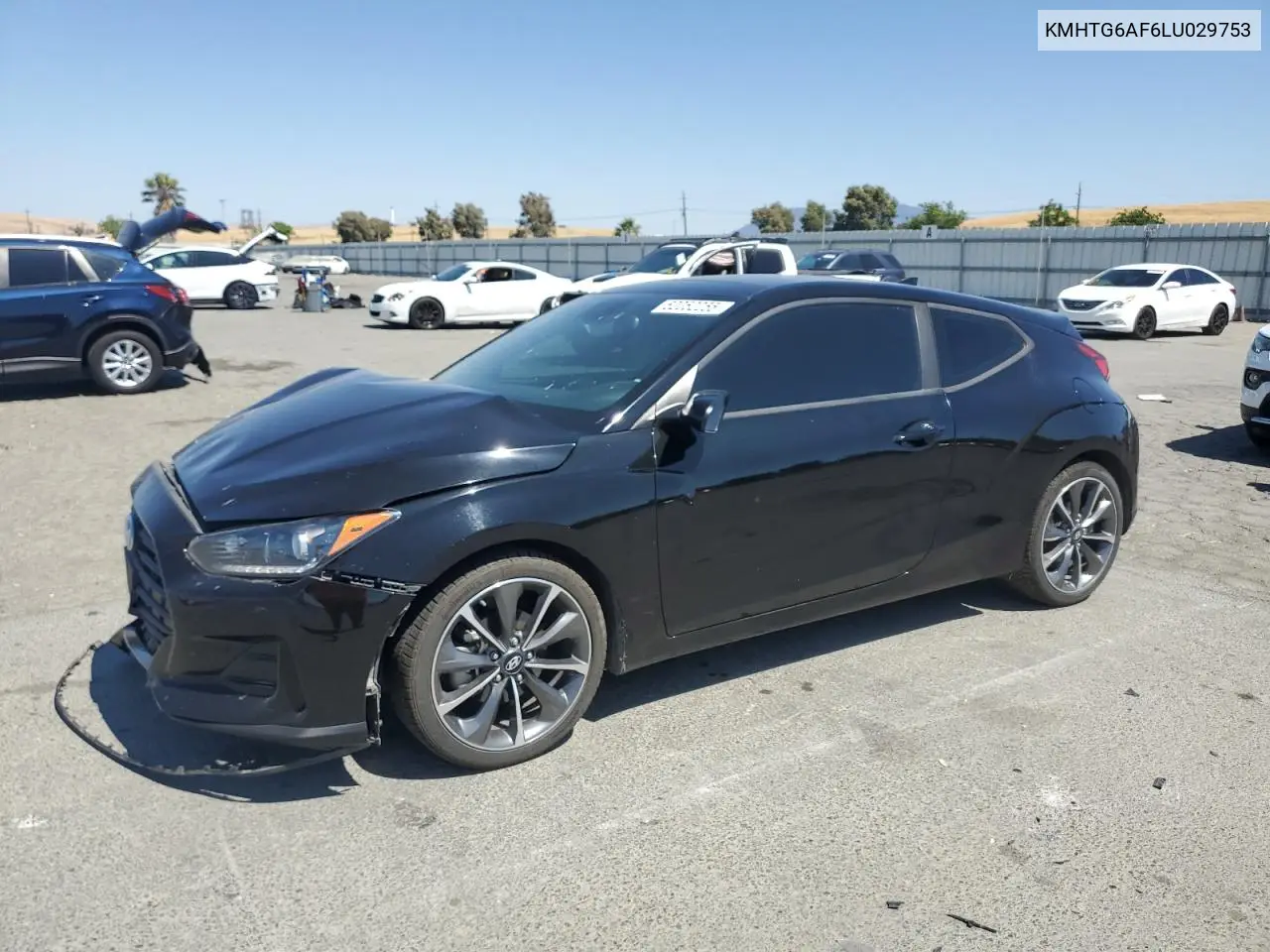 2020 Hyundai Veloster Base VIN: KMHTG6AF6LU029753 Lot: 62052255