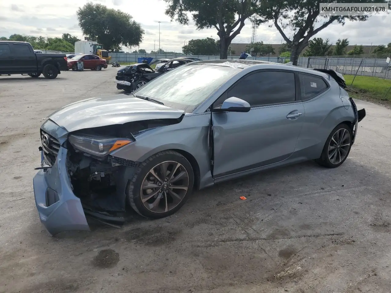 2020 Hyundai Veloster Base VIN: KMHTG6AF0LU021678 Lot: 62657245