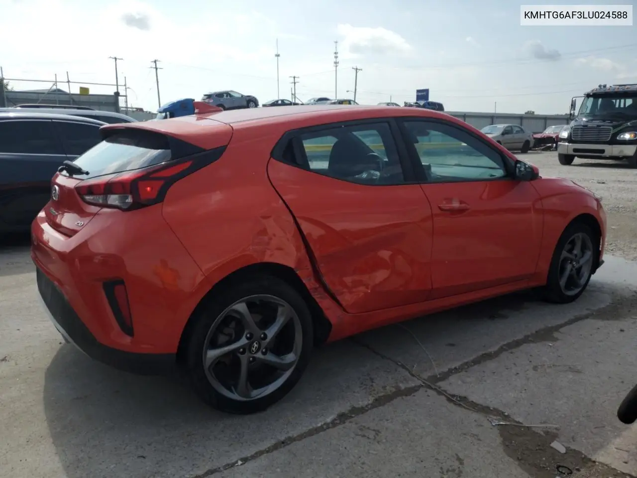 2020 Hyundai Veloster Base VIN: KMHTG6AF3LU024588 Lot: 64542915