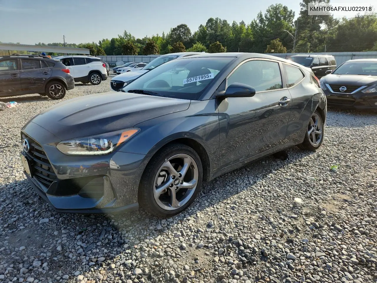 2020 Hyundai Veloster Base VIN: KMHTG6AFXLU022918 Lot: 65701955