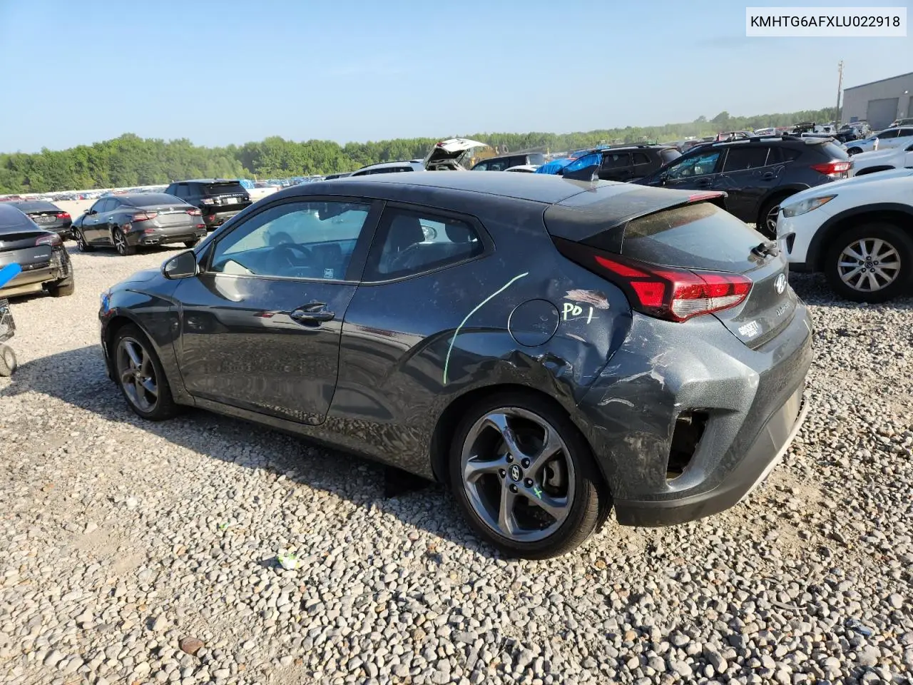 2020 Hyundai Veloster Base VIN: KMHTG6AFXLU022918 Lot: 65701955