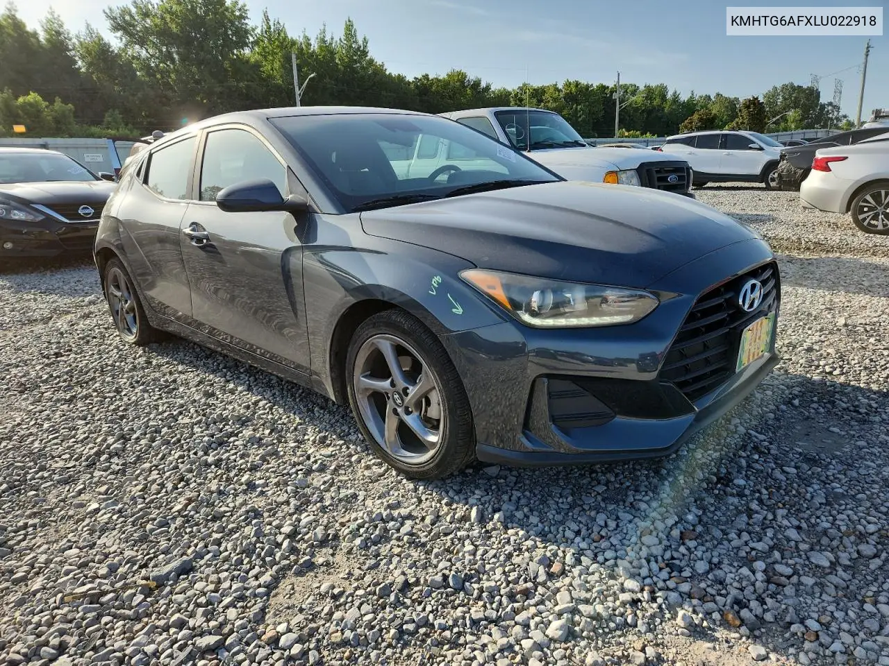 2020 Hyundai Veloster Base VIN: KMHTG6AFXLU022918 Lot: 65701955