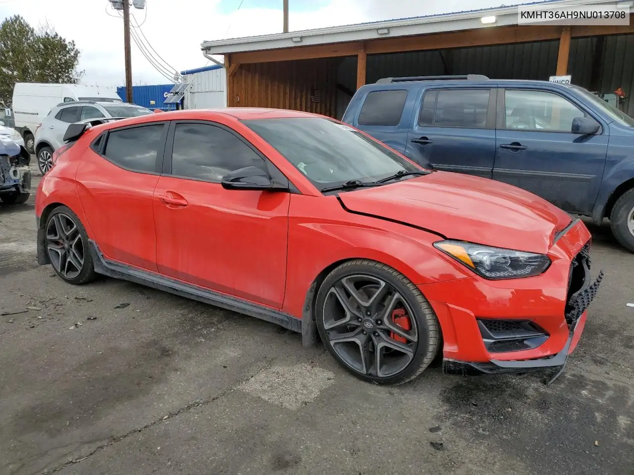 2022 Hyundai Veloster N VIN: KMHT36AH9NU013708 Lot: 45596935