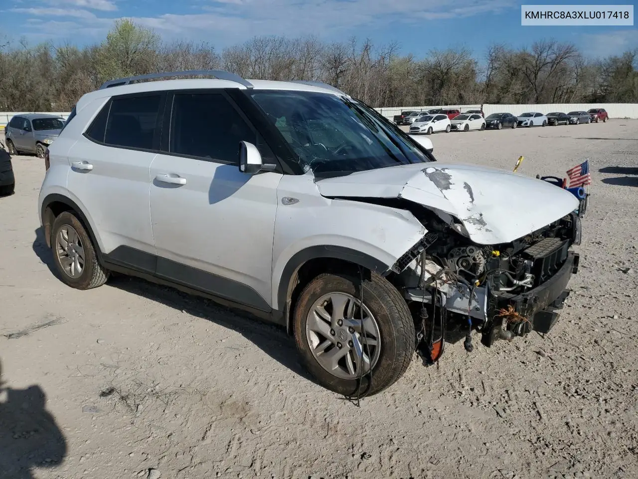 2020 Hyundai Venue Sel VIN: KMHRC8A3XLU017418 Lot: 50766665