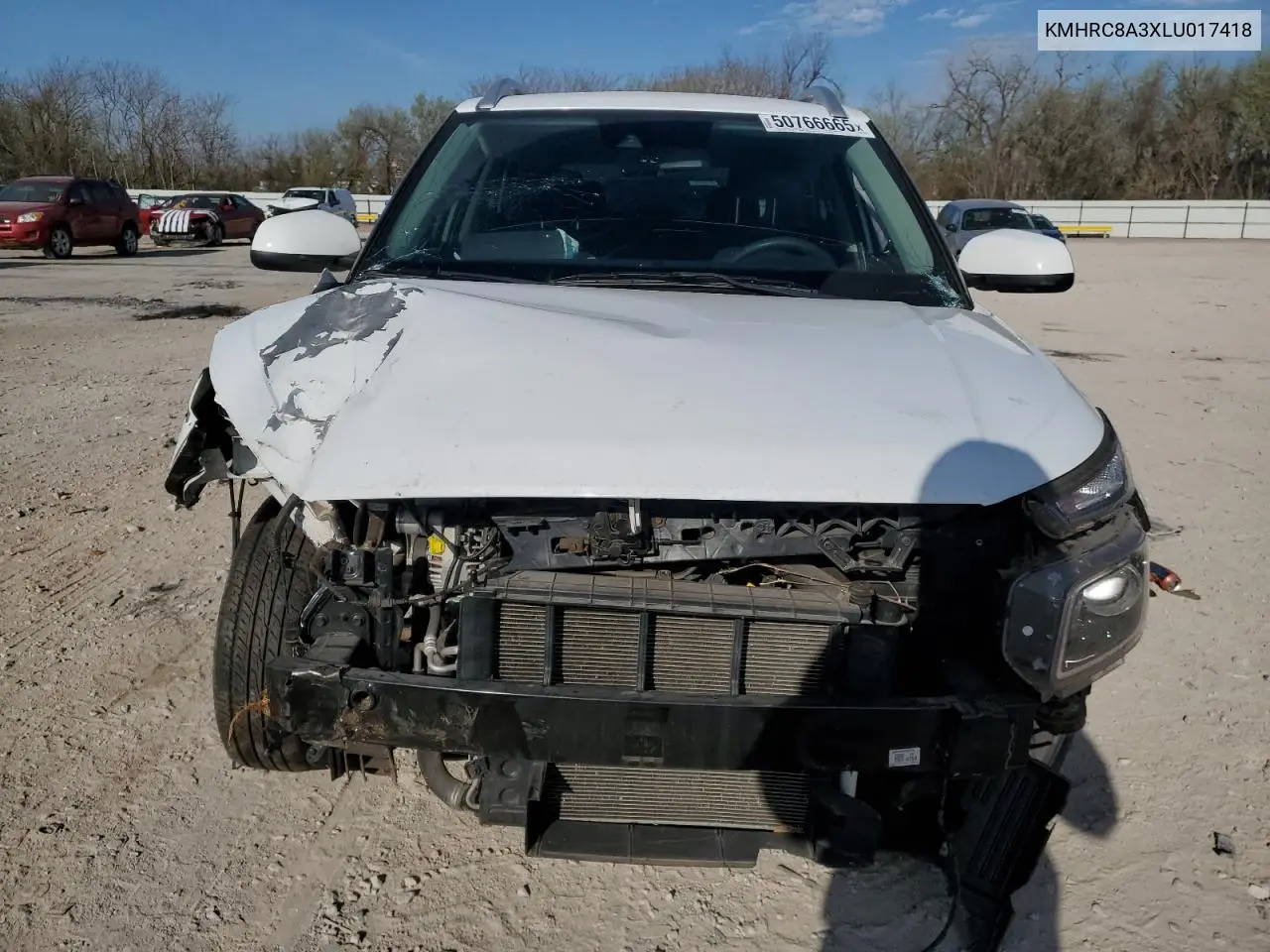 2020 Hyundai Venue Sel VIN: KMHRC8A3XLU017418 Lot: 50766665