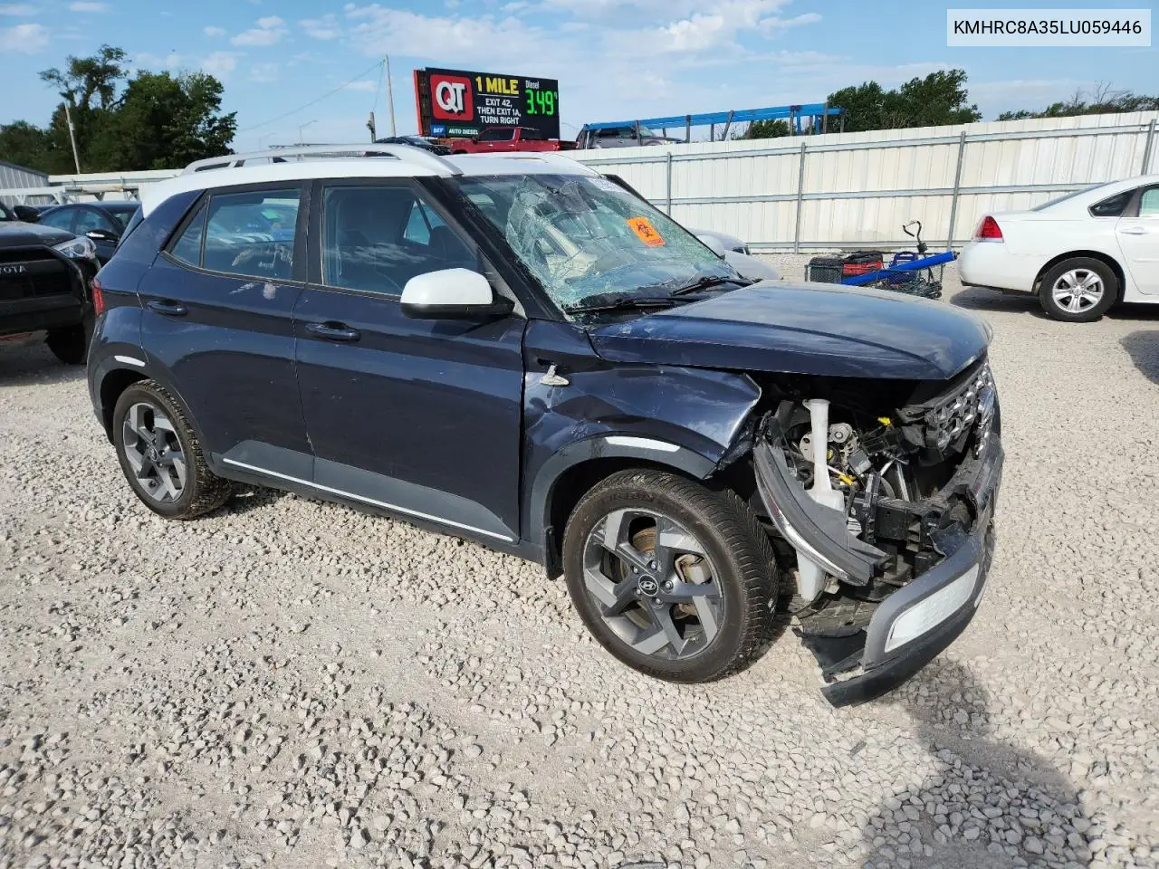 2020 Hyundai Venue Sel VIN: KMHRC8A35LU059446 Lot: 61865105