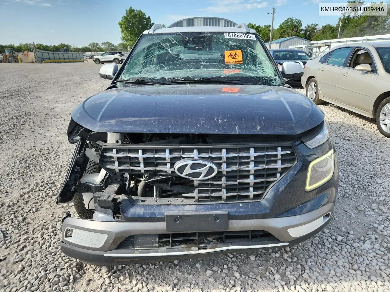 2020 Hyundai Venue Sel VIN: KMHRC8A35LU059446 Lot: 61865105