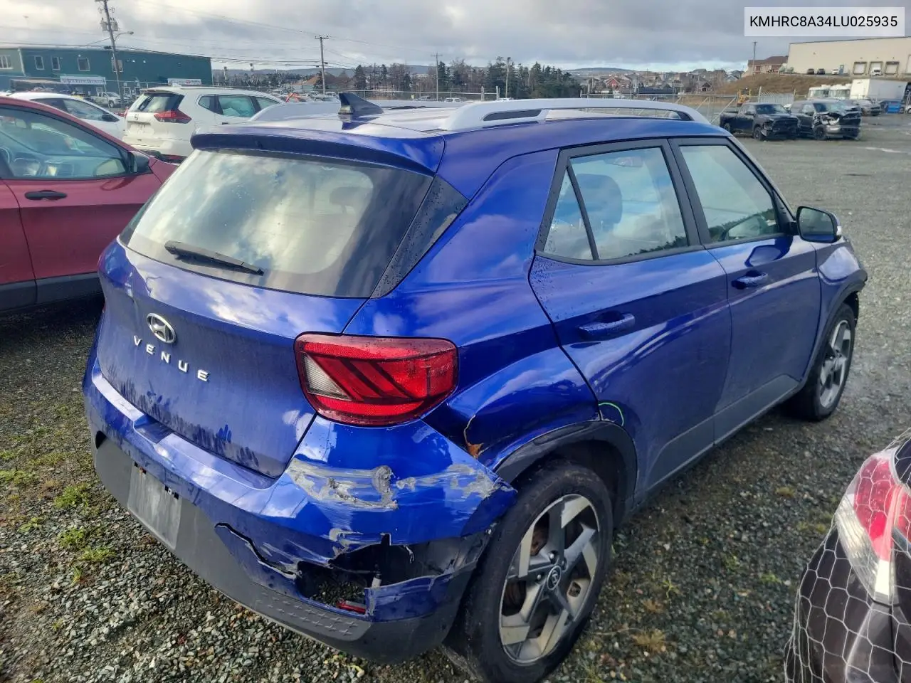 2020 Hyundai Venue Sel VIN: KMHRC8A34LU025935 Lot: 83142044