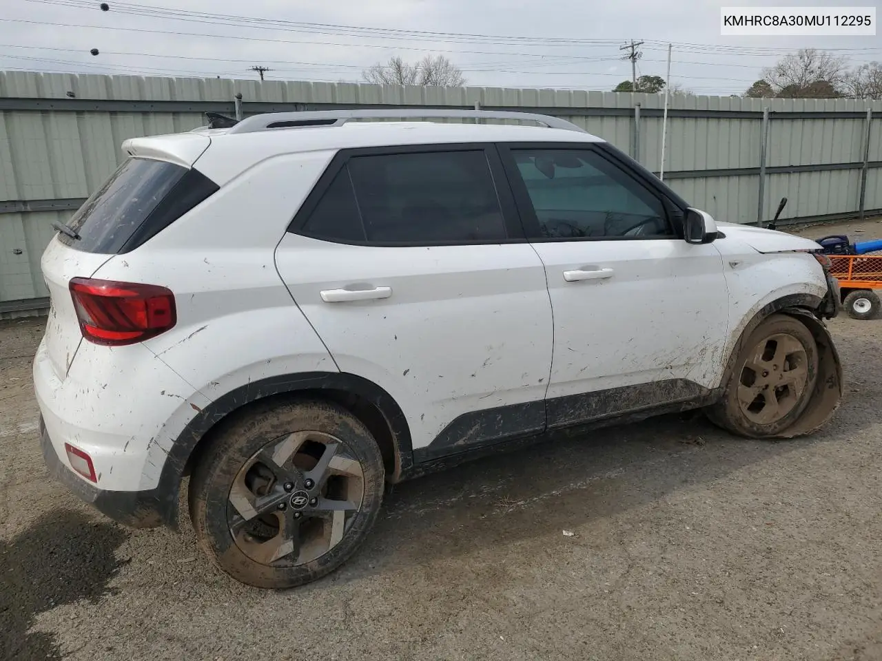 2021 Hyundai Venue Sel VIN: KMHRC8A30MU112295 Lot: 48682395