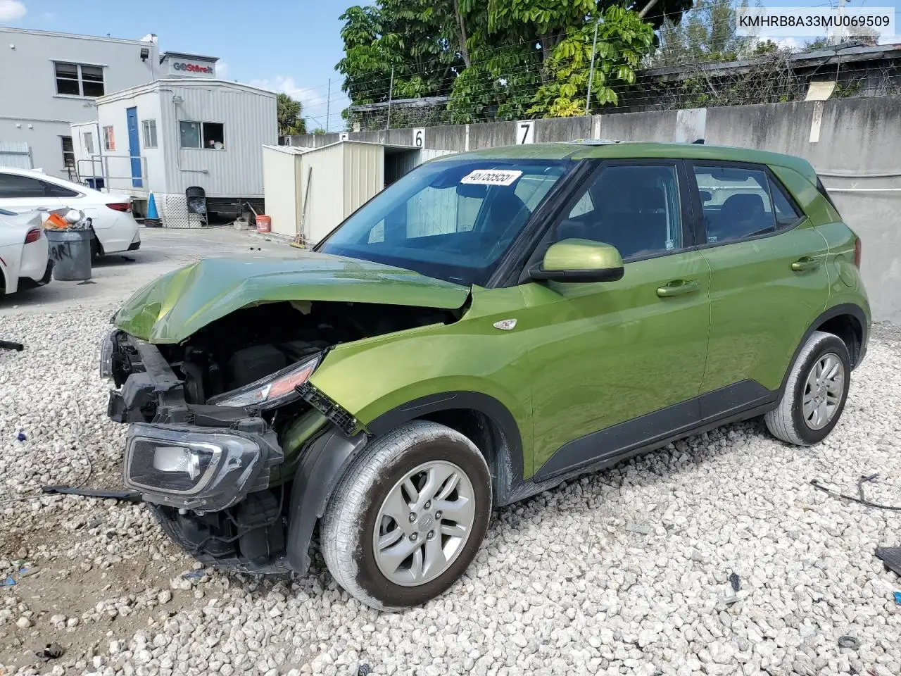 2021 Hyundai Venue Se VIN: KMHRB8A33MU069509 Lot: 48755955