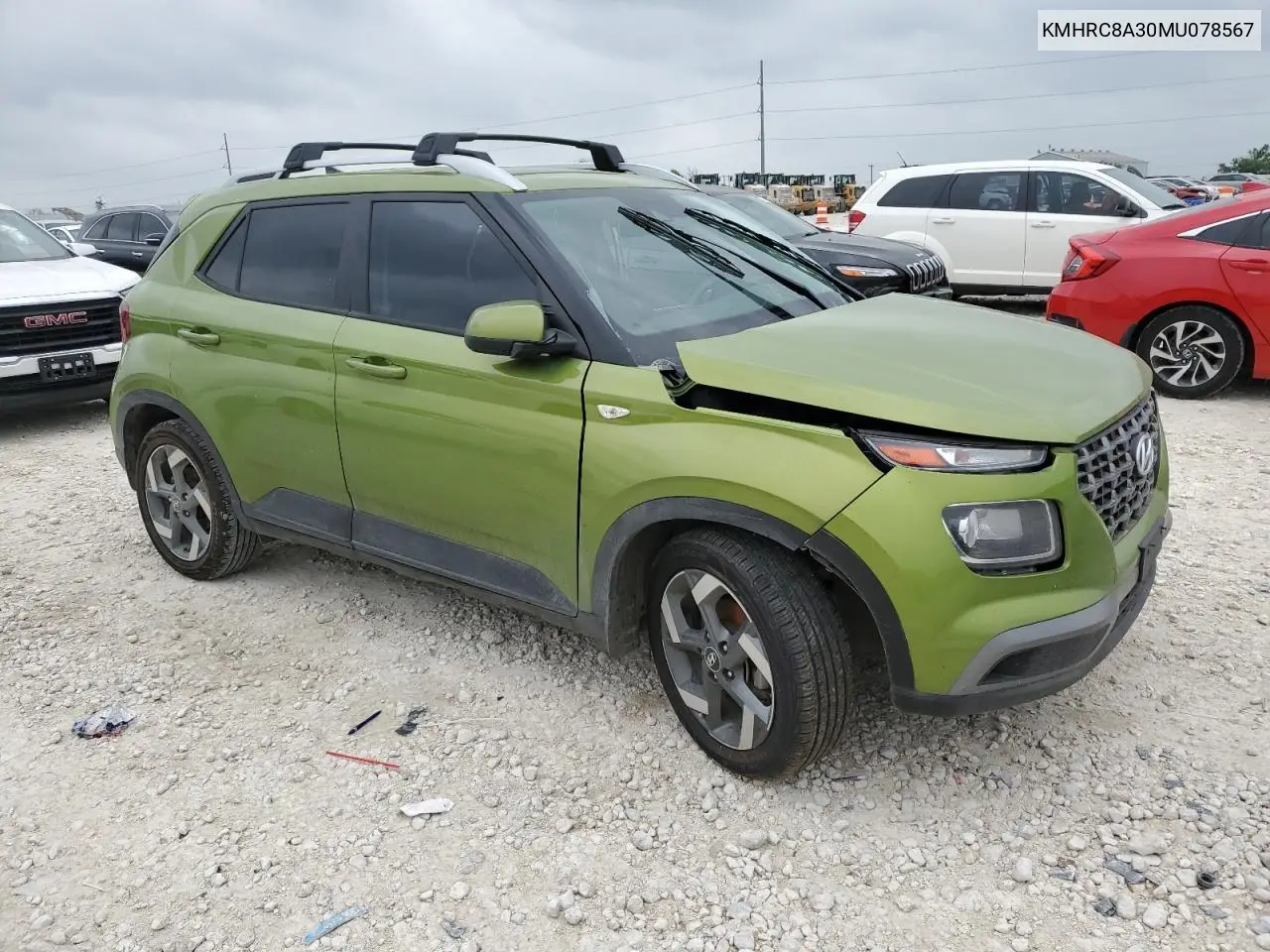 2021 Hyundai Venue Sel VIN: KMHRC8A30MU078567 Lot: 51780335