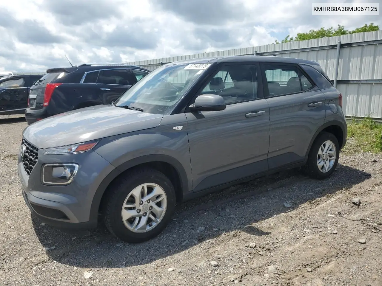 2021 Hyundai Venue Se VIN: KMHRB8A38MU067125 Lot: 57148015