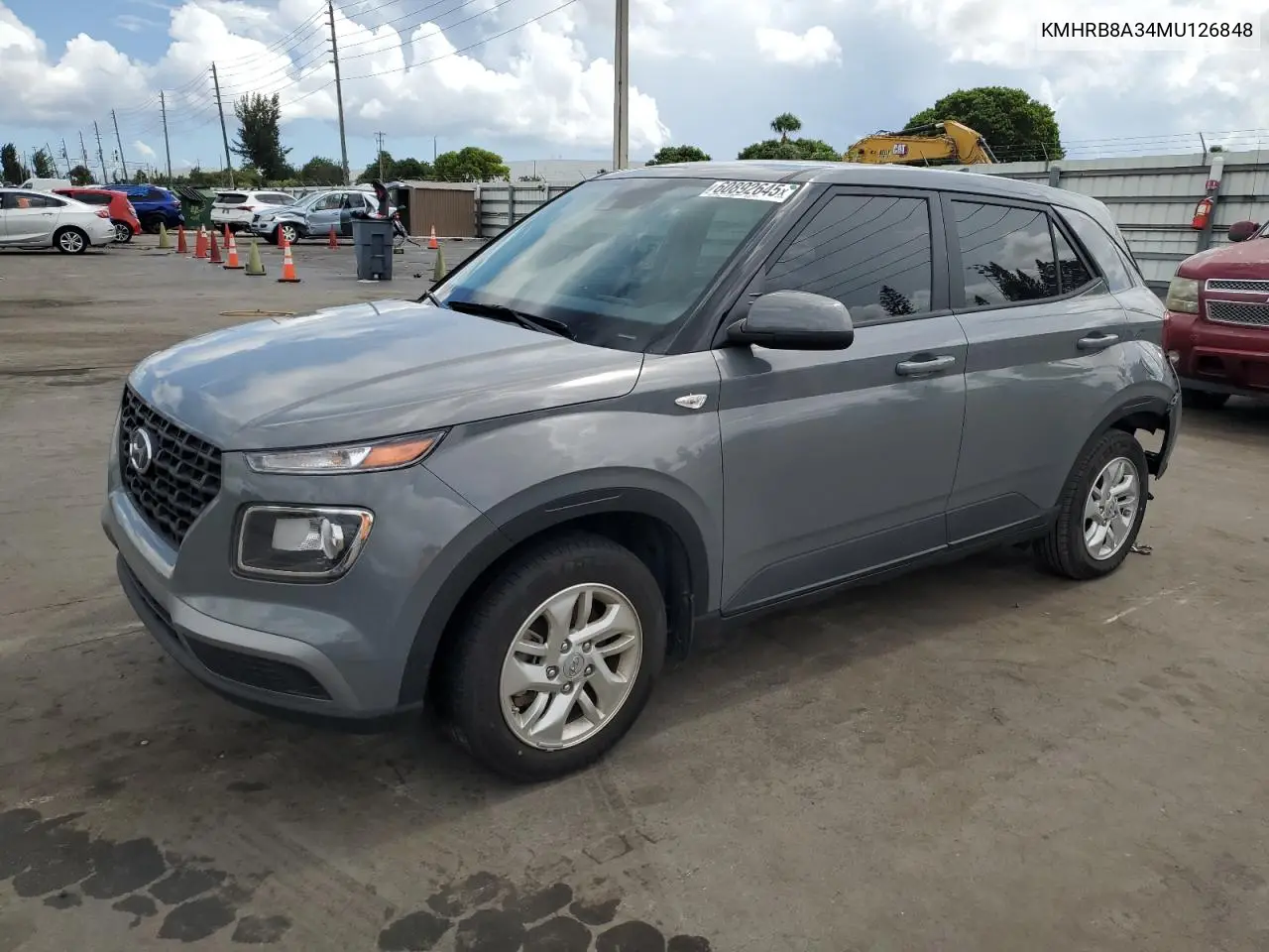 2021 Hyundai Venue Se VIN: KMHRB8A34MU126848 Lot: 60892645