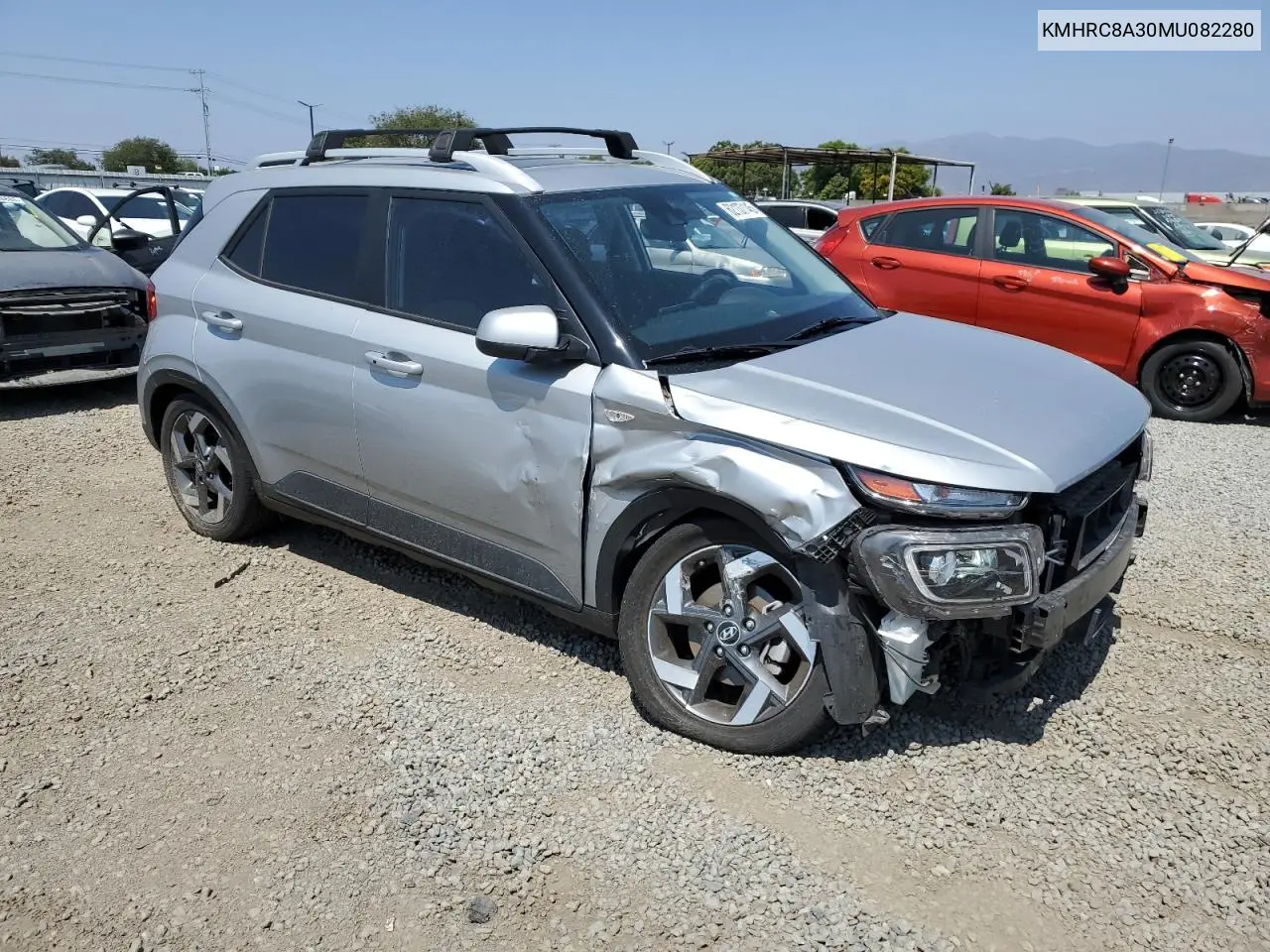 2021 Hyundai Venue Sel VIN: KMHRC8A30MU082280 Lot: 62137145