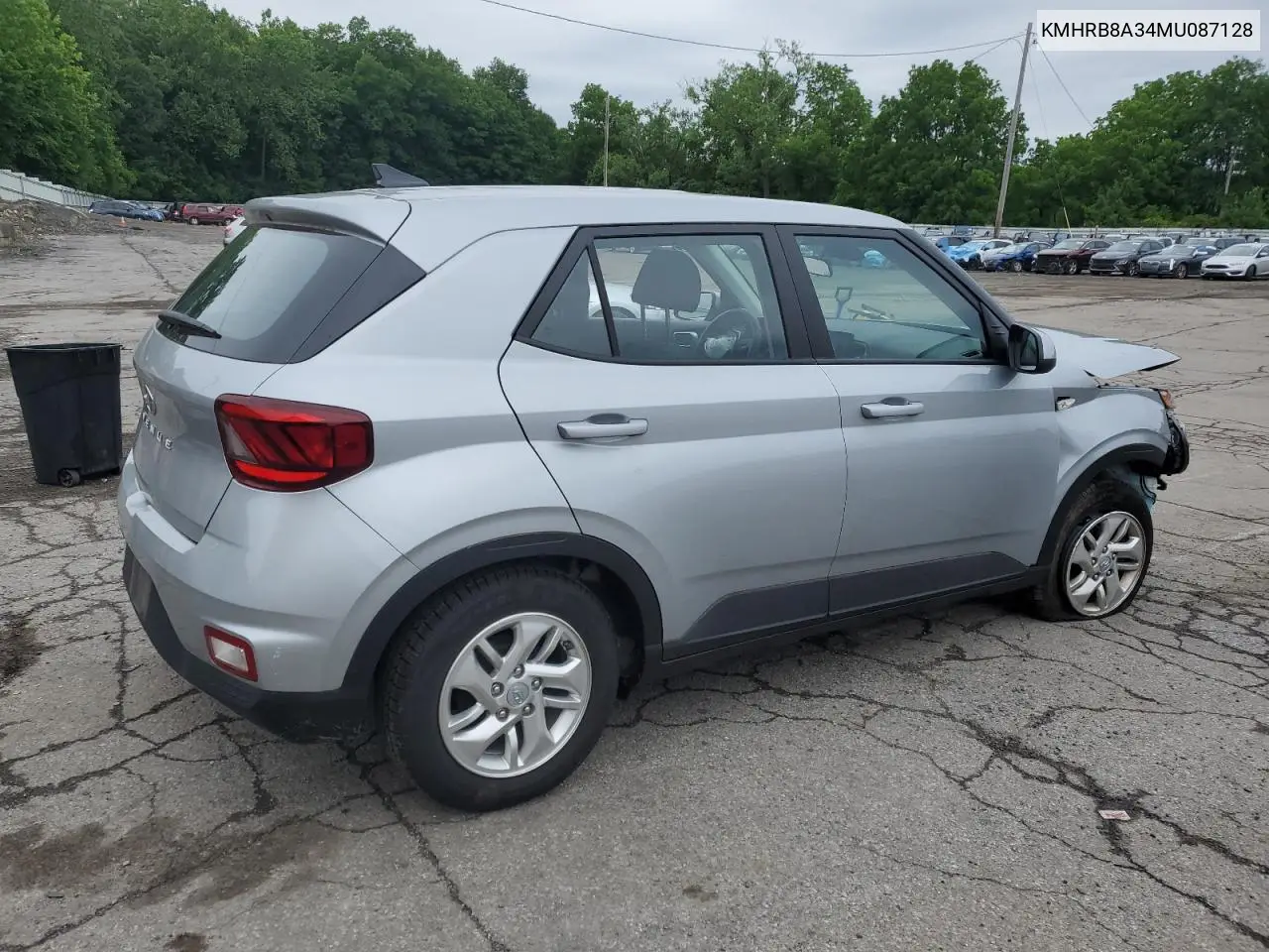 2021 Hyundai Venue Se VIN: KMHRB8A34MU087128 Lot: 62302075