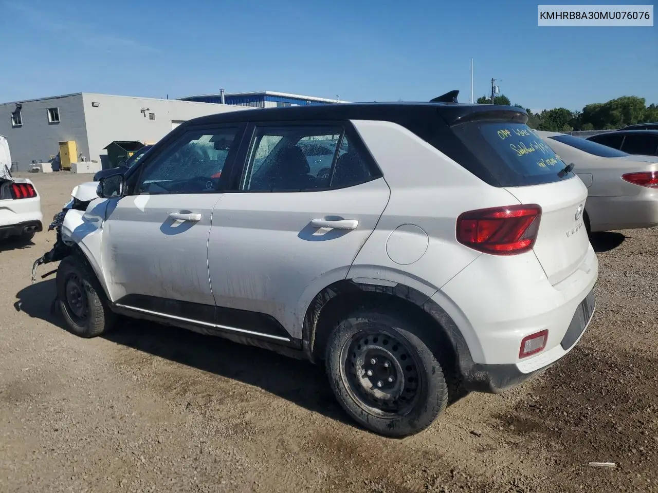 2021 Hyundai Venue Se VIN: KMHRB8A30MU076076 Lot: 62711345