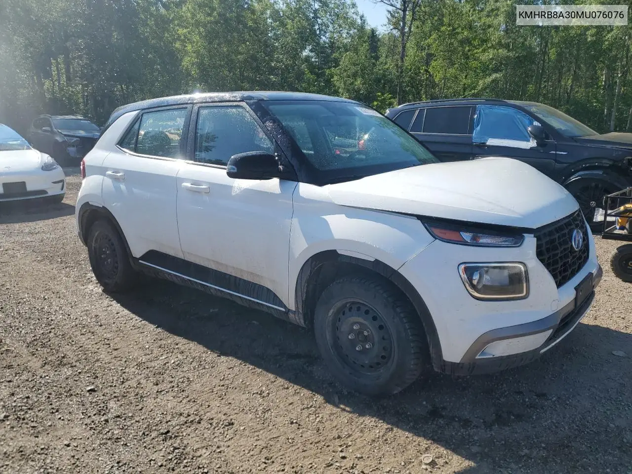 2021 Hyundai Venue Se VIN: KMHRB8A30MU076076 Lot: 62711345