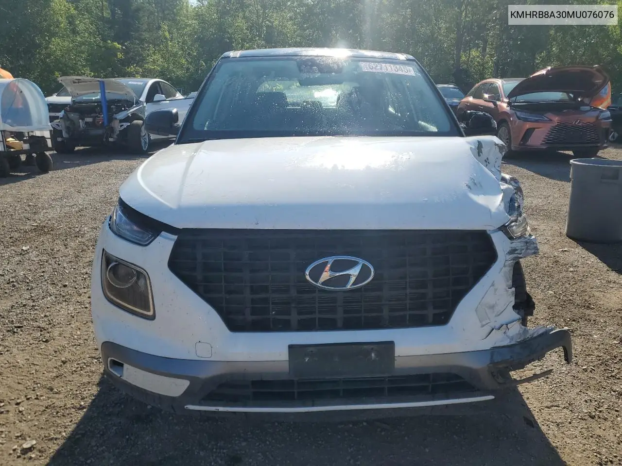2021 Hyundai Venue Se VIN: KMHRB8A30MU076076 Lot: 62711345