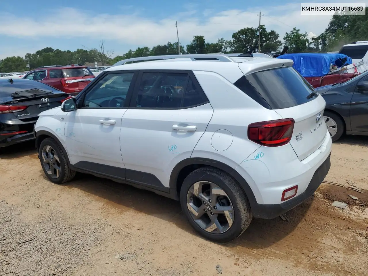 2021 Hyundai Venue Sel VIN: KMHRC8A34MU116639 Lot: 62844655