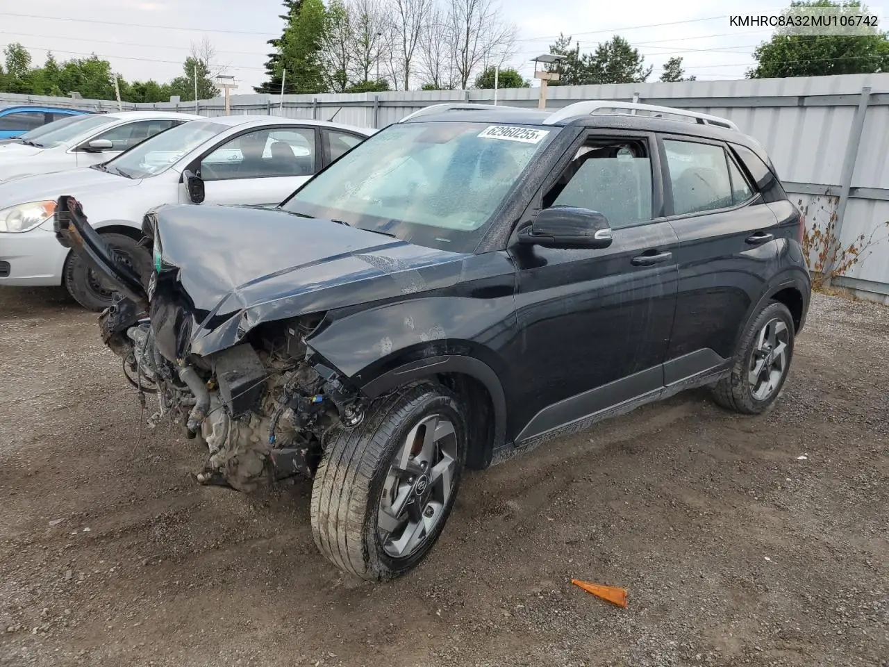 2021 Hyundai Venue Sel VIN: KMHRC8A32MU106742 Lot: 62960255