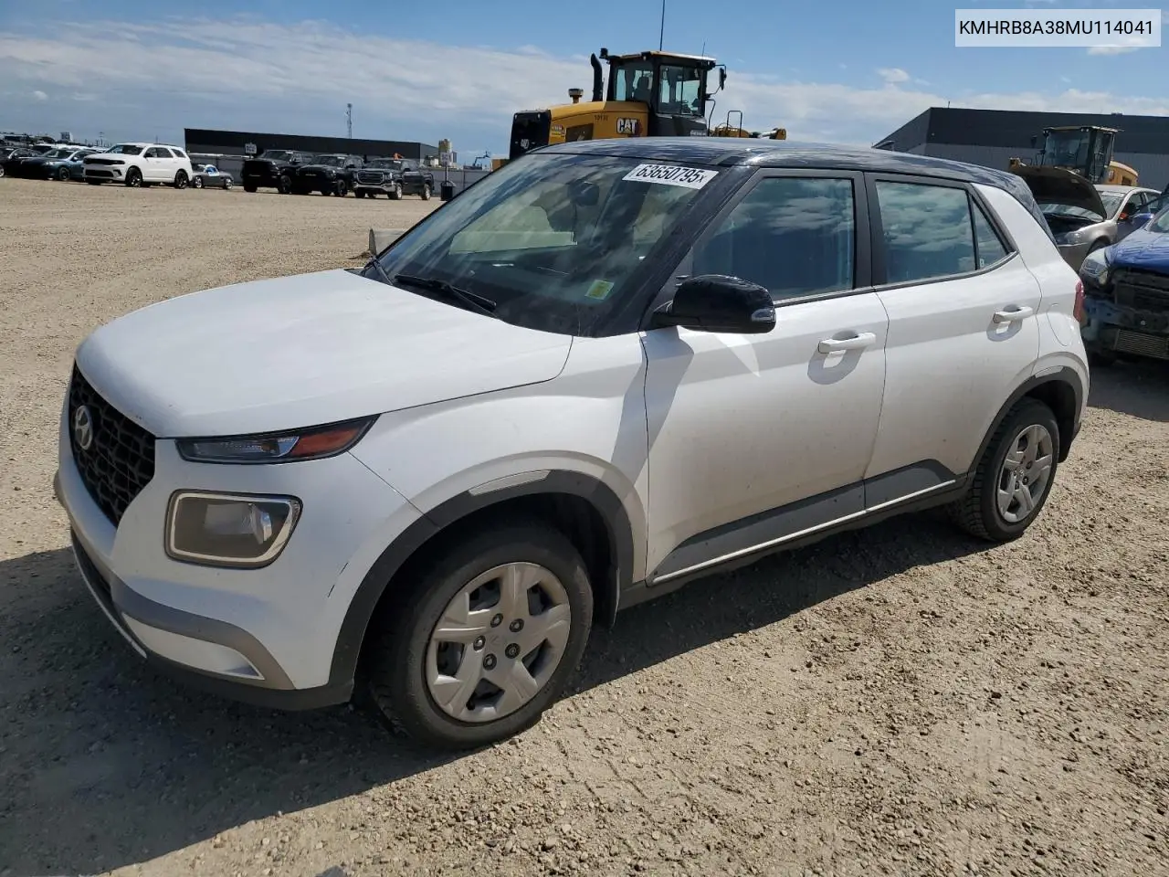 2021 Hyundai Venue Se VIN: KMHRB8A38MU114041 Lot: 63650795