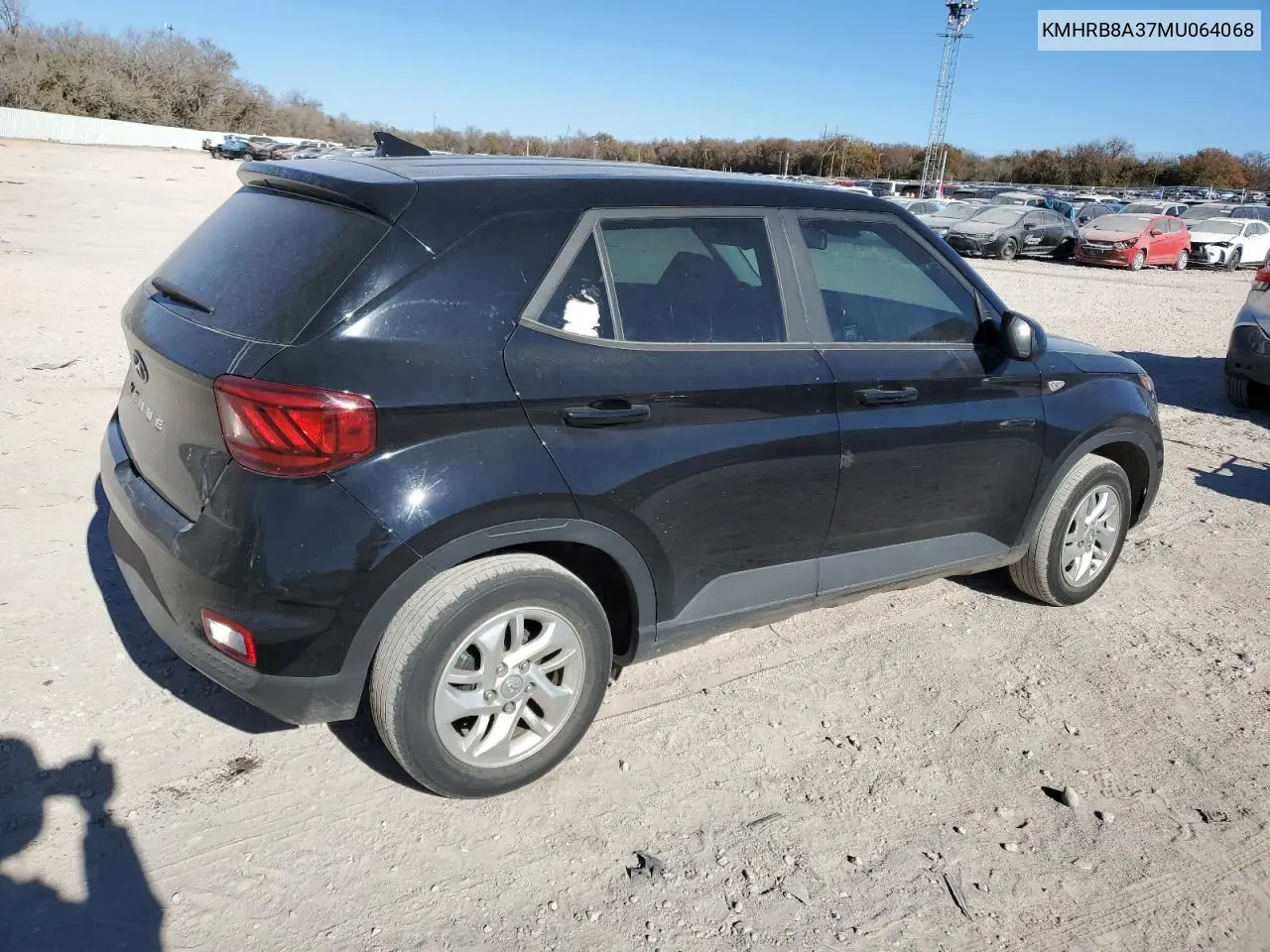 2021 Hyundai Venue Se VIN: KMHRB8A37MU064068 Lot: 81572524