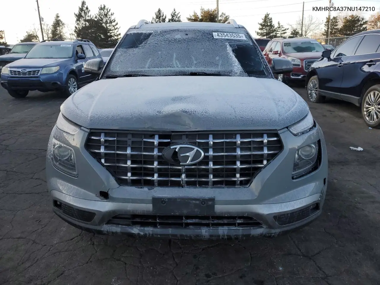2022 Hyundai Venue Sel VIN: KMHRC8A37NU147210 Lot: 43543535